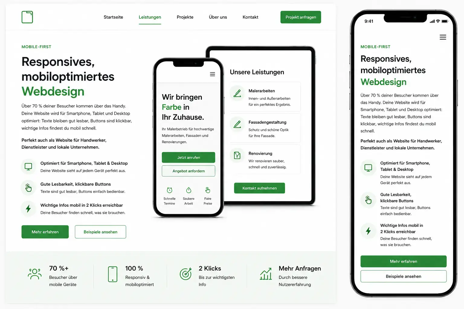 Responsives Webdesign Basic-Paket – mobiloptimierte Website auf Smartphone, Tablet und Desktop von Webfire Marketing aus Fulda