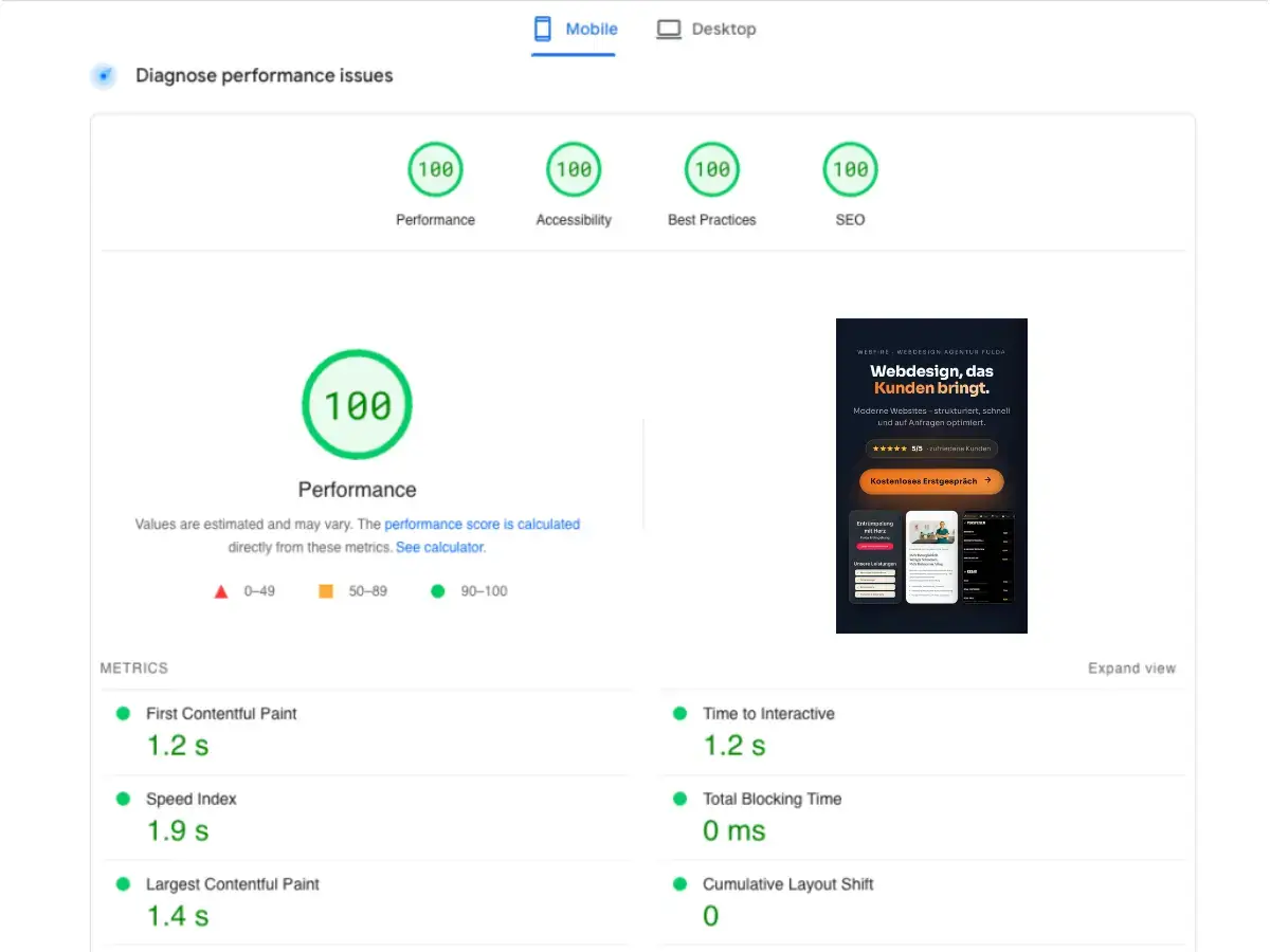 Mobile responsive Website – Webdesign Agentur Fulda Umsetzung
